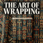 先住民アメリカントーテムポールアンドフェザーデザイン ラッピングペーパー