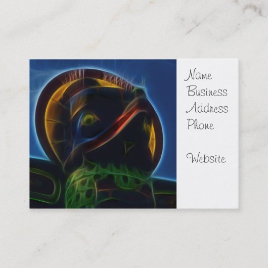 先住民アメリカントーテムポールフラクタルアートデザイン 名刺 (正面)