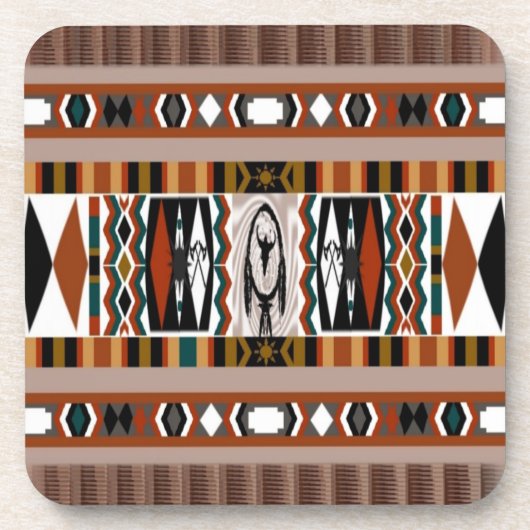 先住民アメリカンドリームキャッチャーコークコースター コースター (正面)
