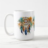 先住民アメリカンドリームキャッチャー コーヒーマグカップ (左)