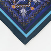 先住民アメリカンドリームキャッチャー フリースブランケット (角)