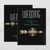 先住民アメリカンナバホシンボルブ結婚ラックズ  招待状 (正面/裏面)