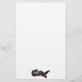 先住民アメリカンハイダアートオッターイラストレーション 便箋 (正面)