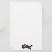 先住民アメリカンハイダアートオッターイラストレーション 便箋 (正面/裏面)