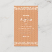 先住民アメリカンハットインディアンスタイルボホモノグラム コーリングカード (裏面)