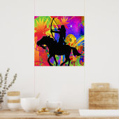 先住民アメリカンハンター ポスター (キッチン)