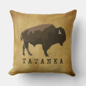 先住民アメリカンバッファロー |バイソン |タタンカスケッチ クッション (正面)