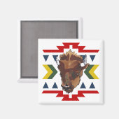 先住民アメリカンバッファロー マグネット (正面/裏面)