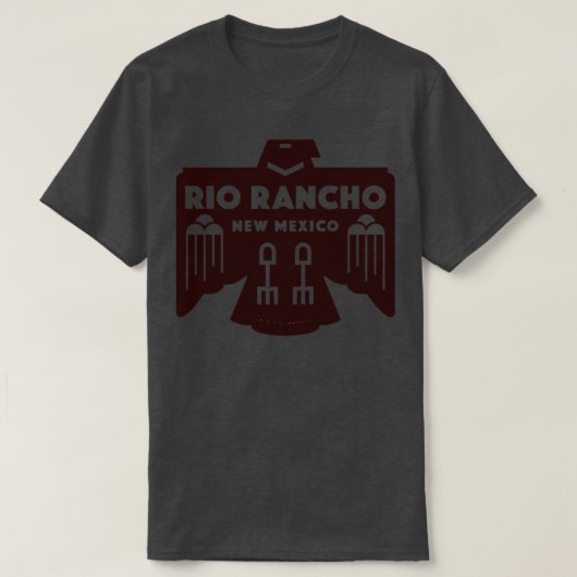 先住民アメリカンバードリオランチョニューメキシコブラウン Tシャツ (デザイン正面)