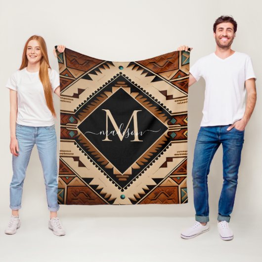 先住民アメリカンパターンインディアンカルチャーボホスタイル フリースブランケット (インサイチュ)