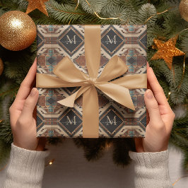 先住民アメリカンパターンインディアンカルチャーボホスタイル ラッピングペーパー