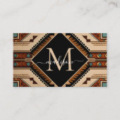 先住民アメリカンパターンインディアンカルチャーボホスタイル 名刺 (正面)