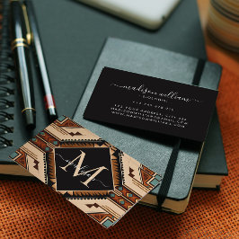 先住民アメリカンパターンインディアンカルチャーボホスタイル 名刺