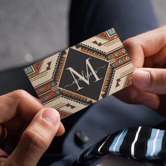 先住民アメリカンパターンインディアンカルチャーボホスタイル 名刺