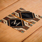 先住民アメリカンパターンインディアンカルチャーボホスタイル 名刺