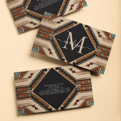 先住民アメリカンパターンインディアンカルチャーボホスタイル 名刺