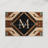 先住民アメリカンパターンインディアンカルチャーボホスタイル 名刺 (正面)