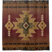 先住民アメリカンパターン シャワーカーテン (正面)