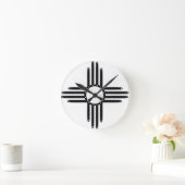 先住民アメリカンビーズZia ラウンド壁時計 (ホーム)