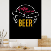 先住民アメリカンビール ポスター (キッチン)