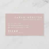 先住民アメリカンフェザーウォーターシンプルカラーエレガント 名刺 (裏面)