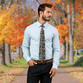 先住民アメリカンフェザースワールテラコッタティール（緑がかった色） ネクタイ