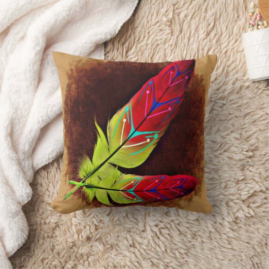先住民アメリカンフェザーズ装飾装飾用クッション クッション (ブランケット)