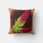 先住民アメリカンフェザーズ装飾装飾用クッション クッション (正面)