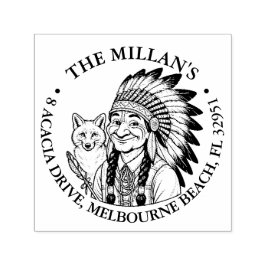 先住民アメリカンフォックステーマ セルフインキングスタンプ