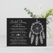 先住民アメリカンブラックドリームキャッチャーブライダルシャワー 招待状 (スタンド正面)