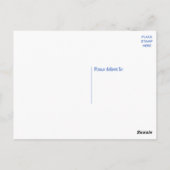 先住民アメリカンブルートライバルフェザーボーホサンキュー ポストカード (裏面)