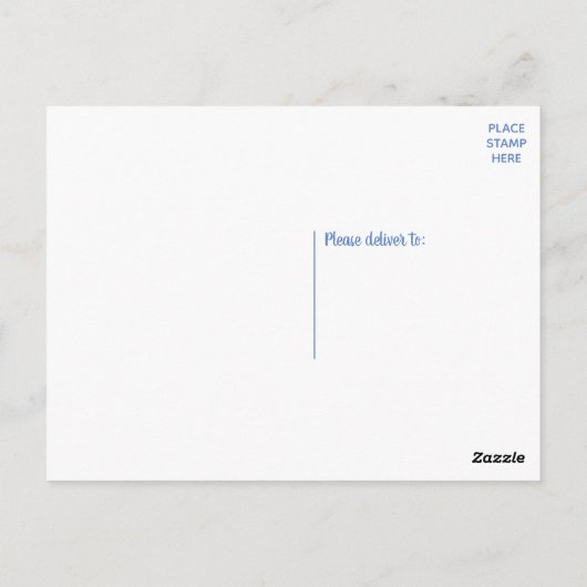 先住民アメリカンブルートライバルフェザーボーホサンキュー ポストカード (裏面)