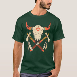 先住民アメリカンブル Tシャツ