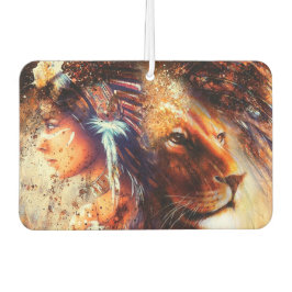 先住民アメリカンプリンセスとライオン カーエアーフレッシュナー