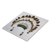 先住民アメリカンヘアドスセラミックタイル タイル (側面)