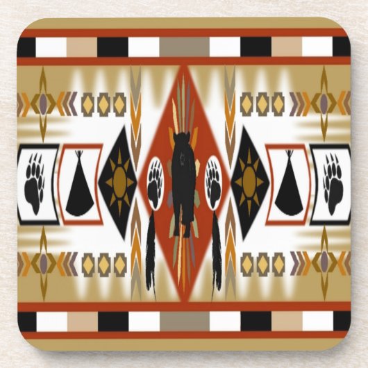 先住民アメリカンベアクランコルクコースター コースター (正面)