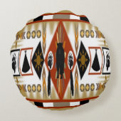 先住民アメリカンベアクラン ラウンドクッション (裏面)