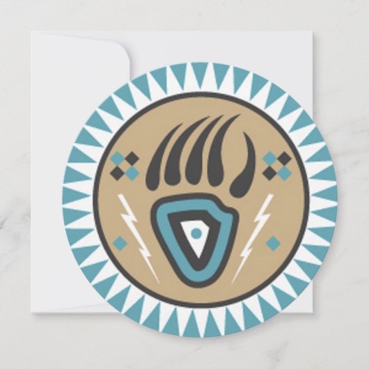 先住民アメリカンベアポー招待状 招待状 (正面)