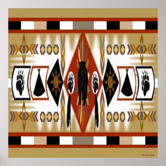 先住民アメリカンベア氏のポスター ポスター (正面)