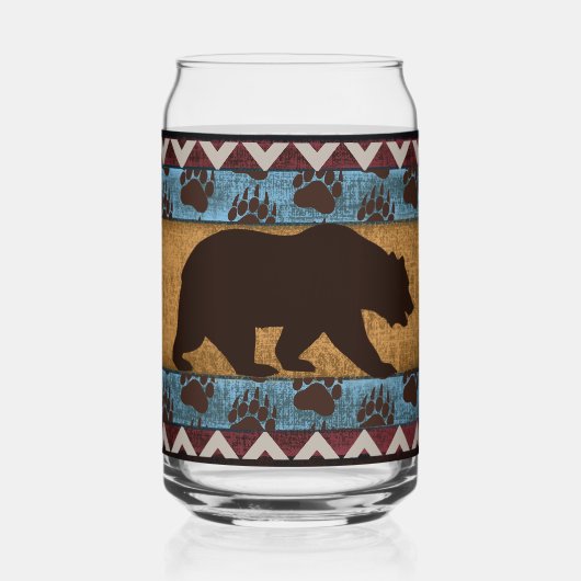 先住民アメリカンベア ガラス缶 (正面)