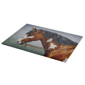 先住民アメリカンベイピントウォーホース カッティングボード (角)