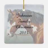 先住民アメリカンベイピントウォーホース セラミックオーナメント (裏面)