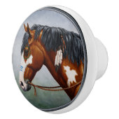 先住民アメリカンベイピントウォーホース セラミックノブ (右)