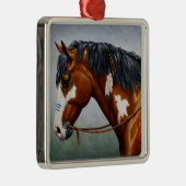 先住民アメリカンベイピントウォーホース メタルオーナメント (右)