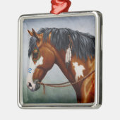 先住民アメリカンベイピントウォーホース メタルオーナメント (左)