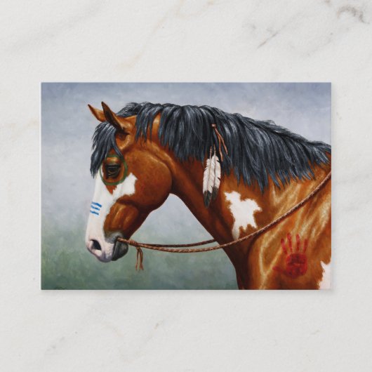 先住民アメリカンベイピントウォーホース 名刺 (正面)