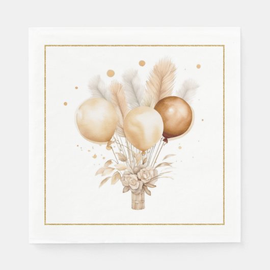 先住民アメリカンベビー紙ナプキンス スタンダードランチョンナプキン (正面)