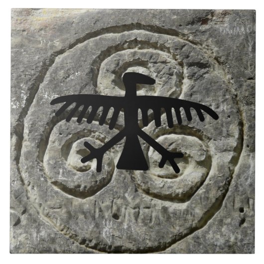 先住民アメリカンペトログリフタイル タイル (正面)