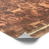 先住民アメリカンペトログリフロチェスターパネル ポスター (角)