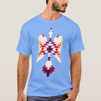 先住民アメリカンホワイトファイアカラーウォーターバードデザイン Tシャツ